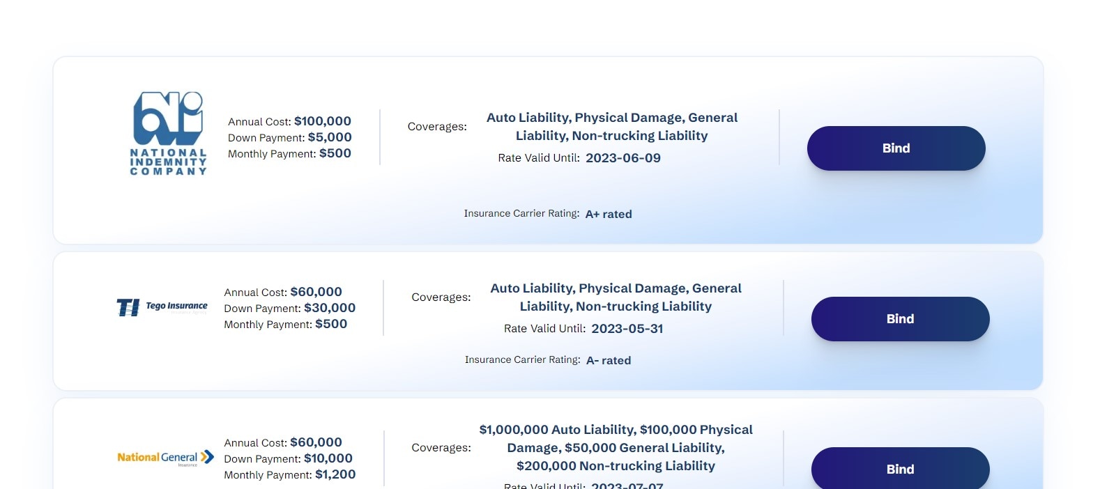 Screenshot of Insurance CRM Enhancement